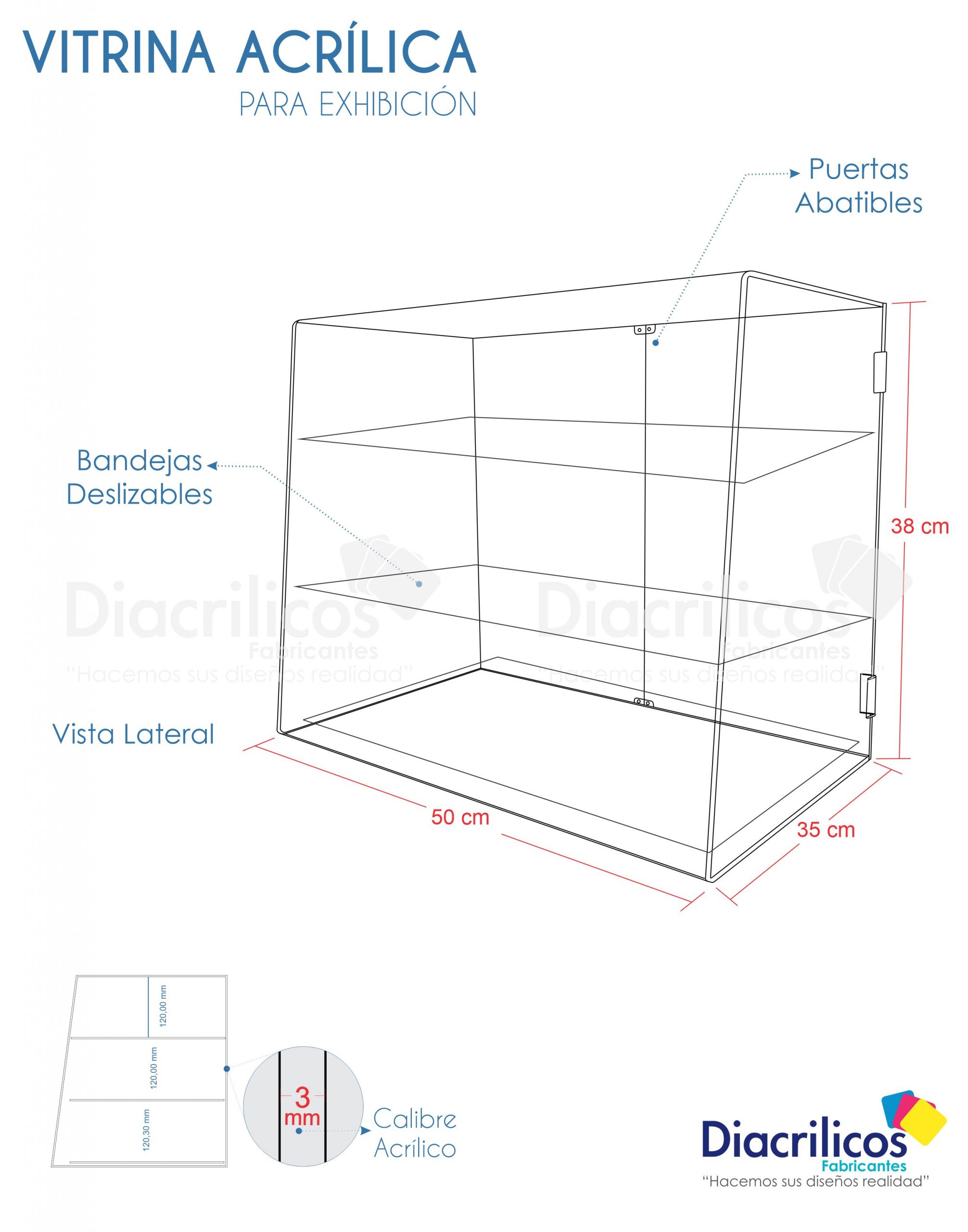 Vitrina Acrílica para Display