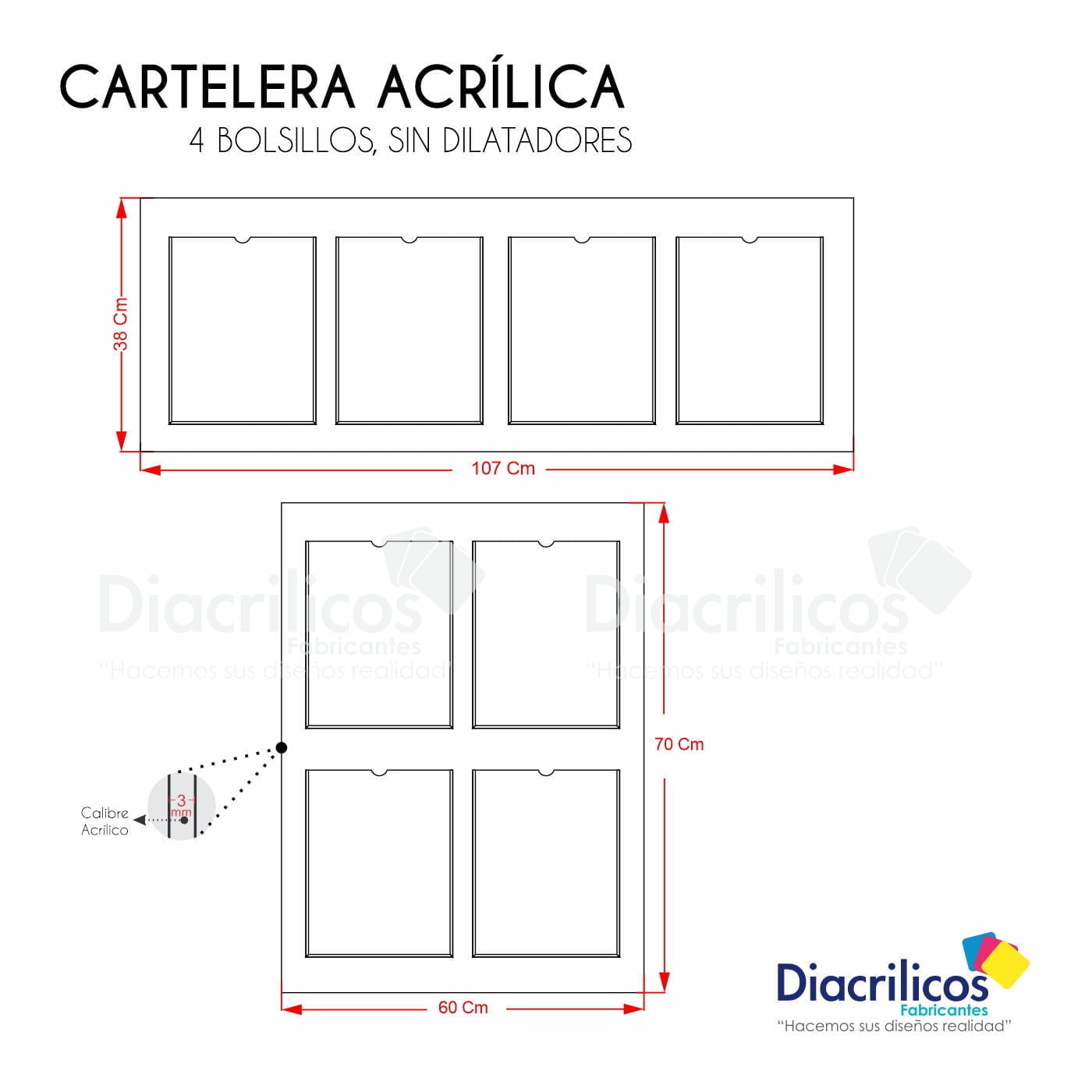 Cartelera con Bolsillos