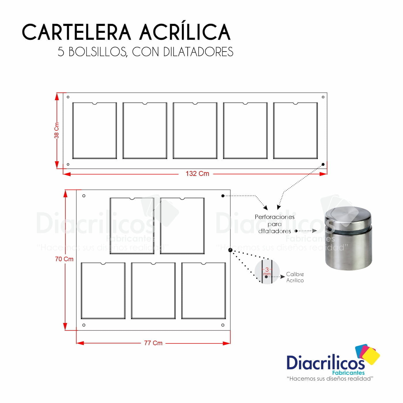 Cartelera con Bolsillos