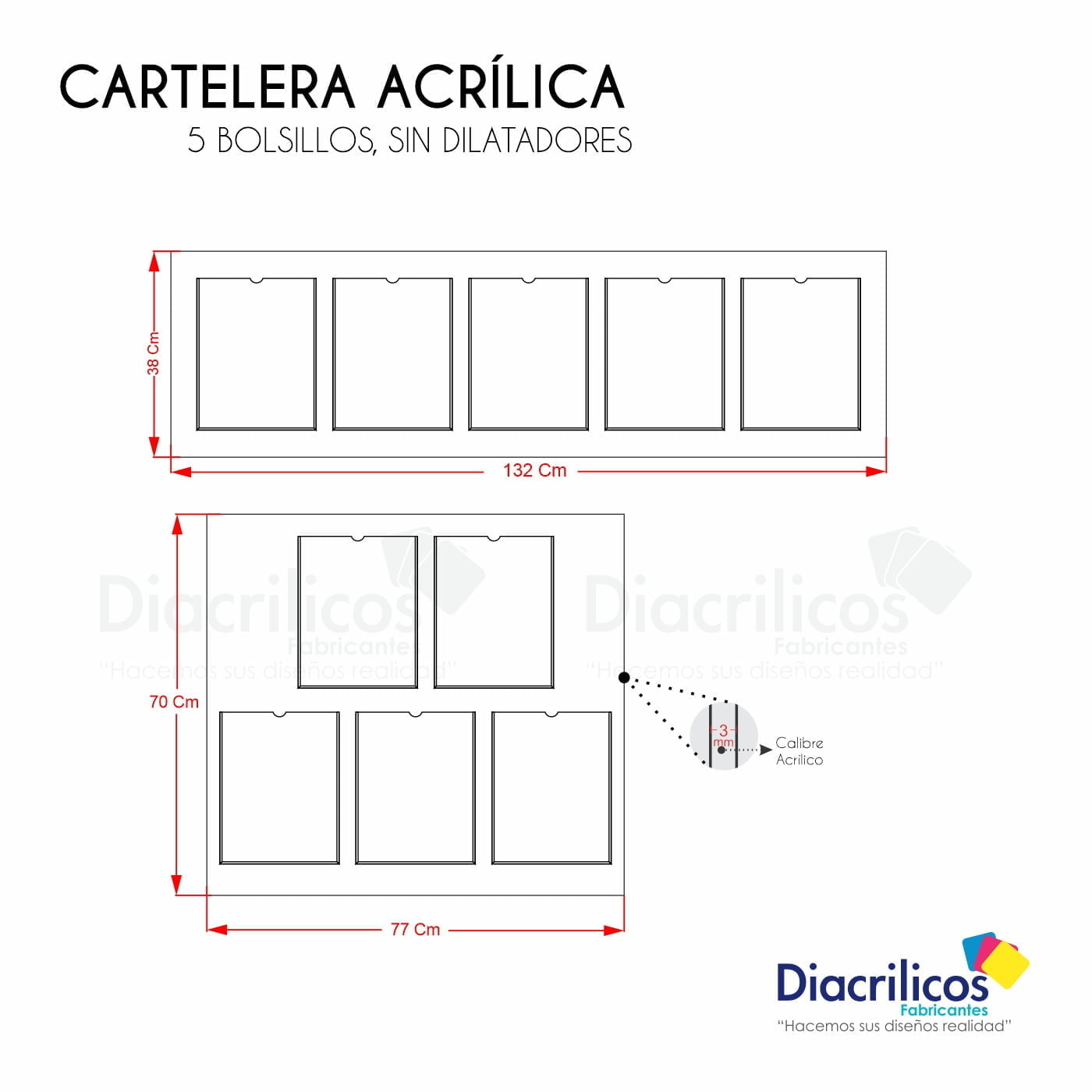Cartelera con Bolsillos