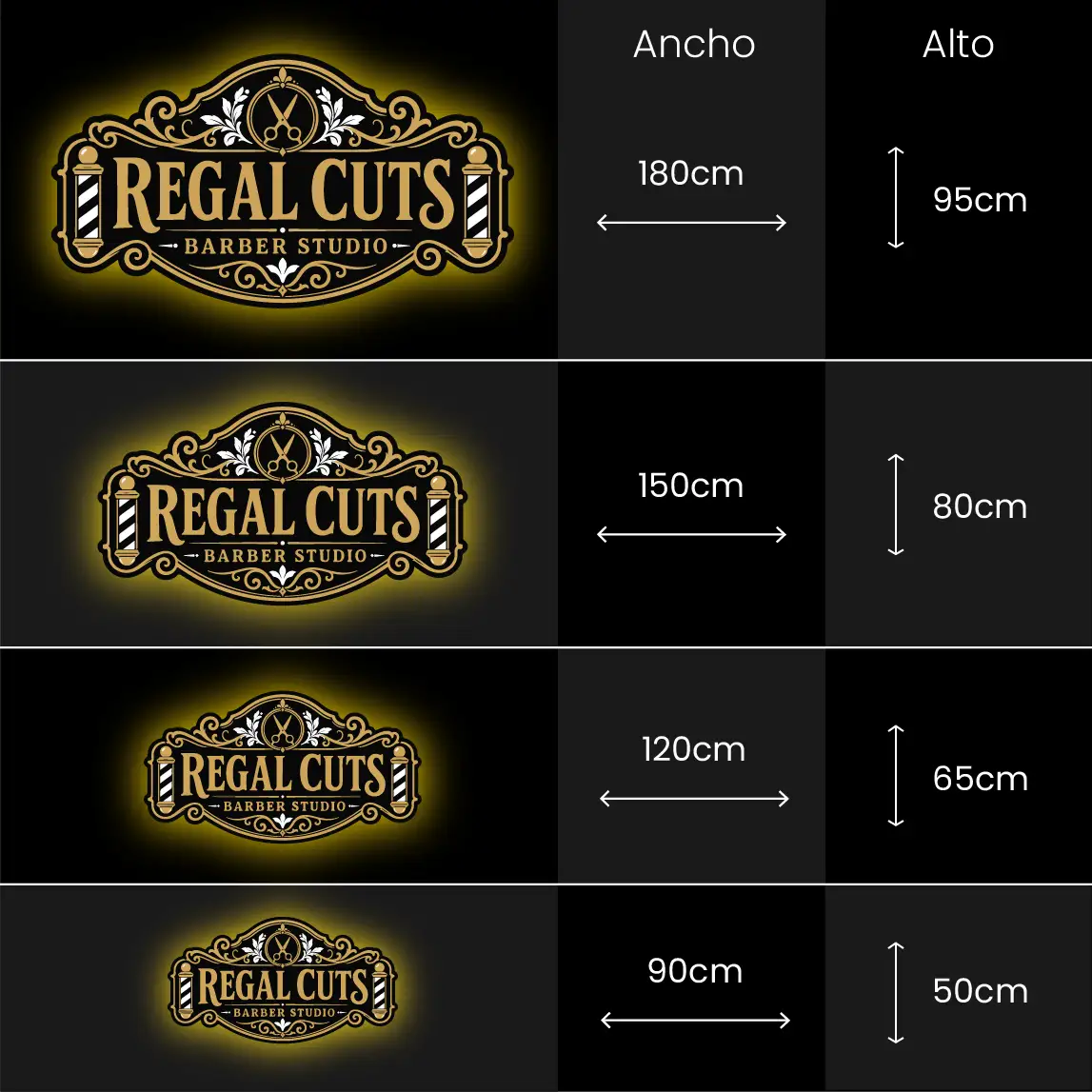 Avisos de acrílico 3D