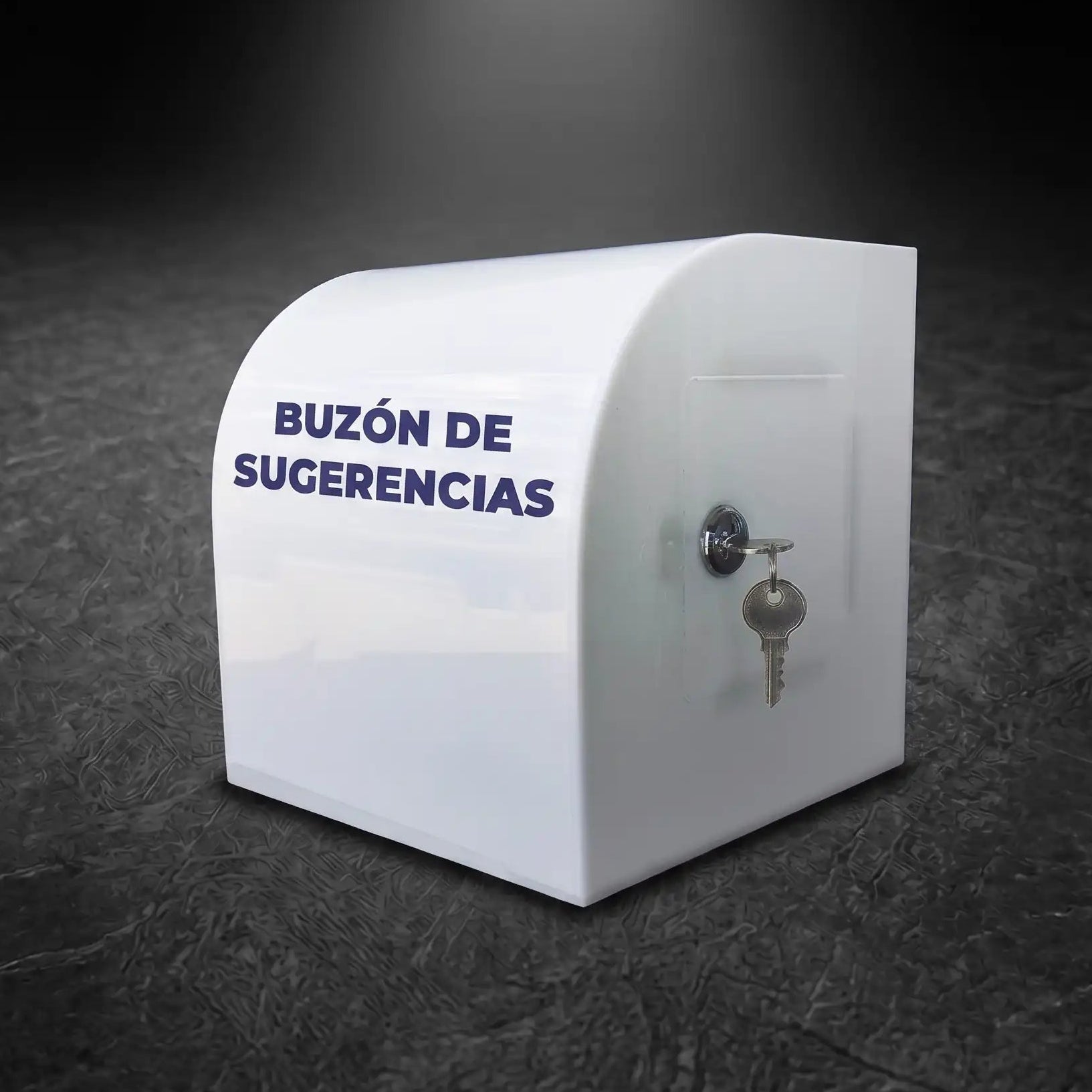 Buzón de sugerencias en acrílico