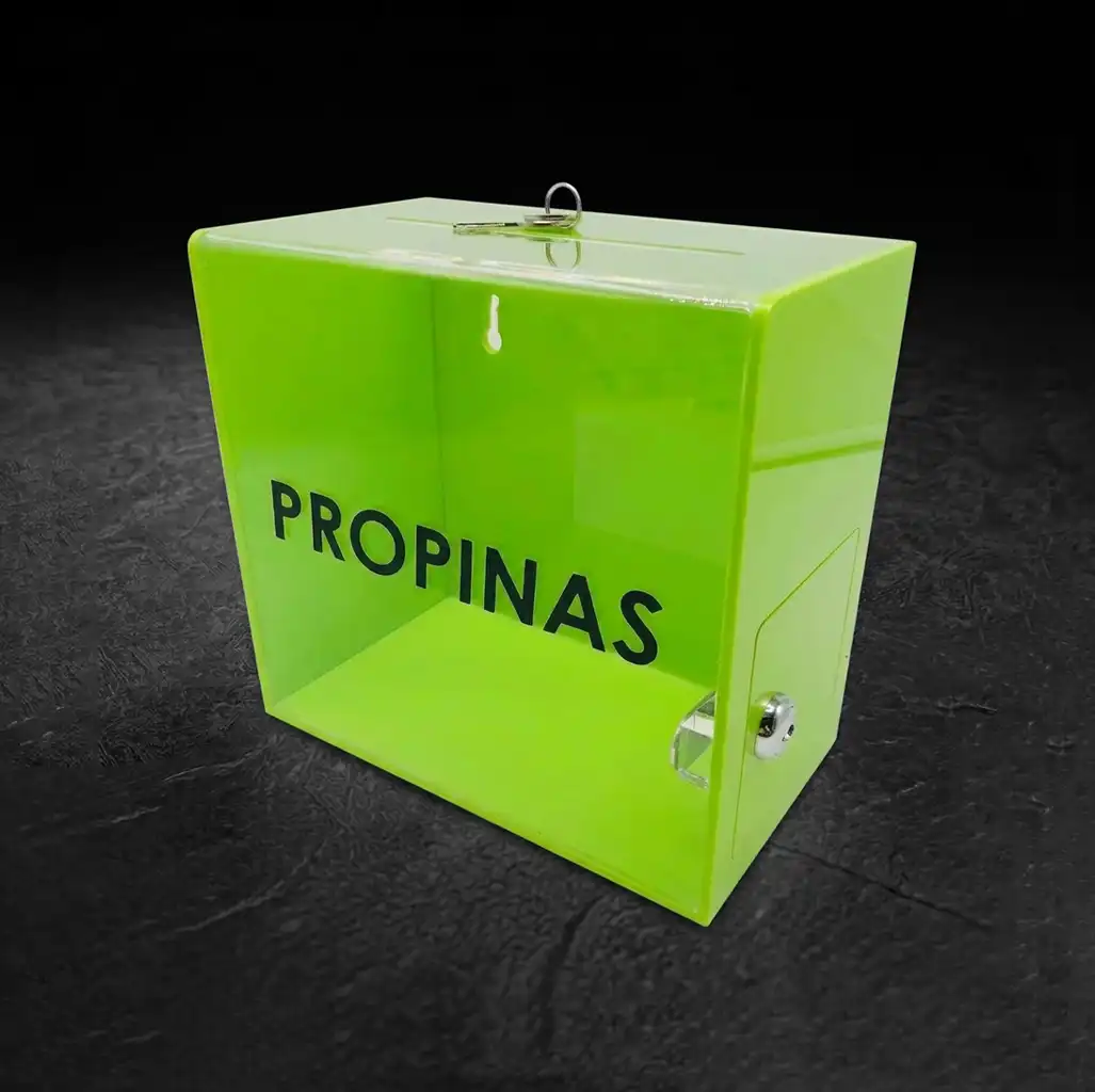 Buzón en acrílico para propinas