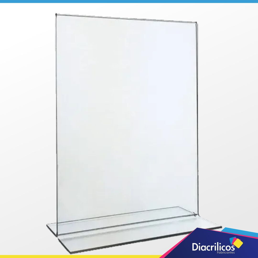 Portamenú Doble Pata en acrílico