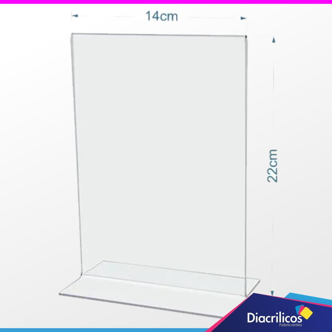 Portamenú Doble Pata en acrílico