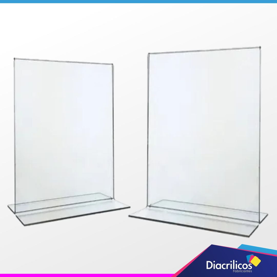 Portamenú Doble Pata en acrílico