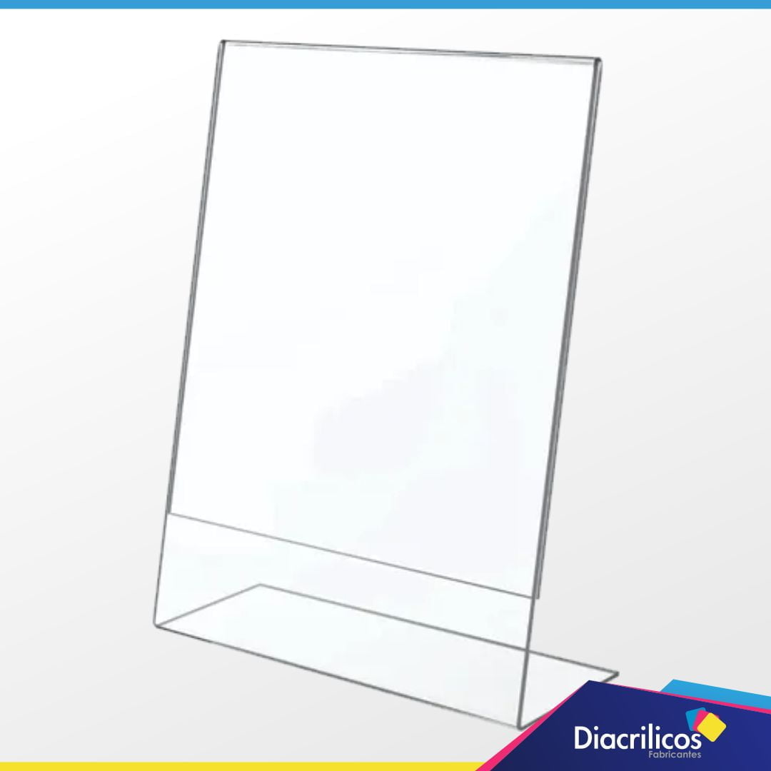 Portamenú Inclinado en acrílico