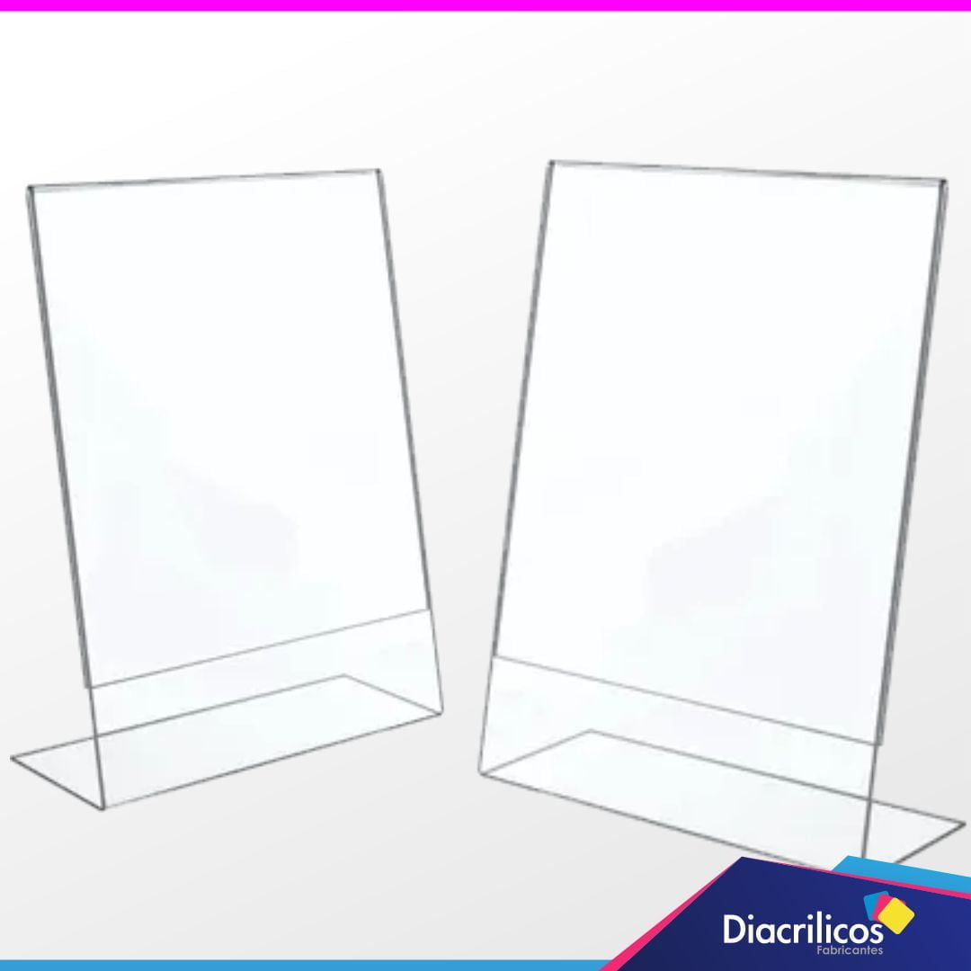 Portamenú Inclinado en acrílico