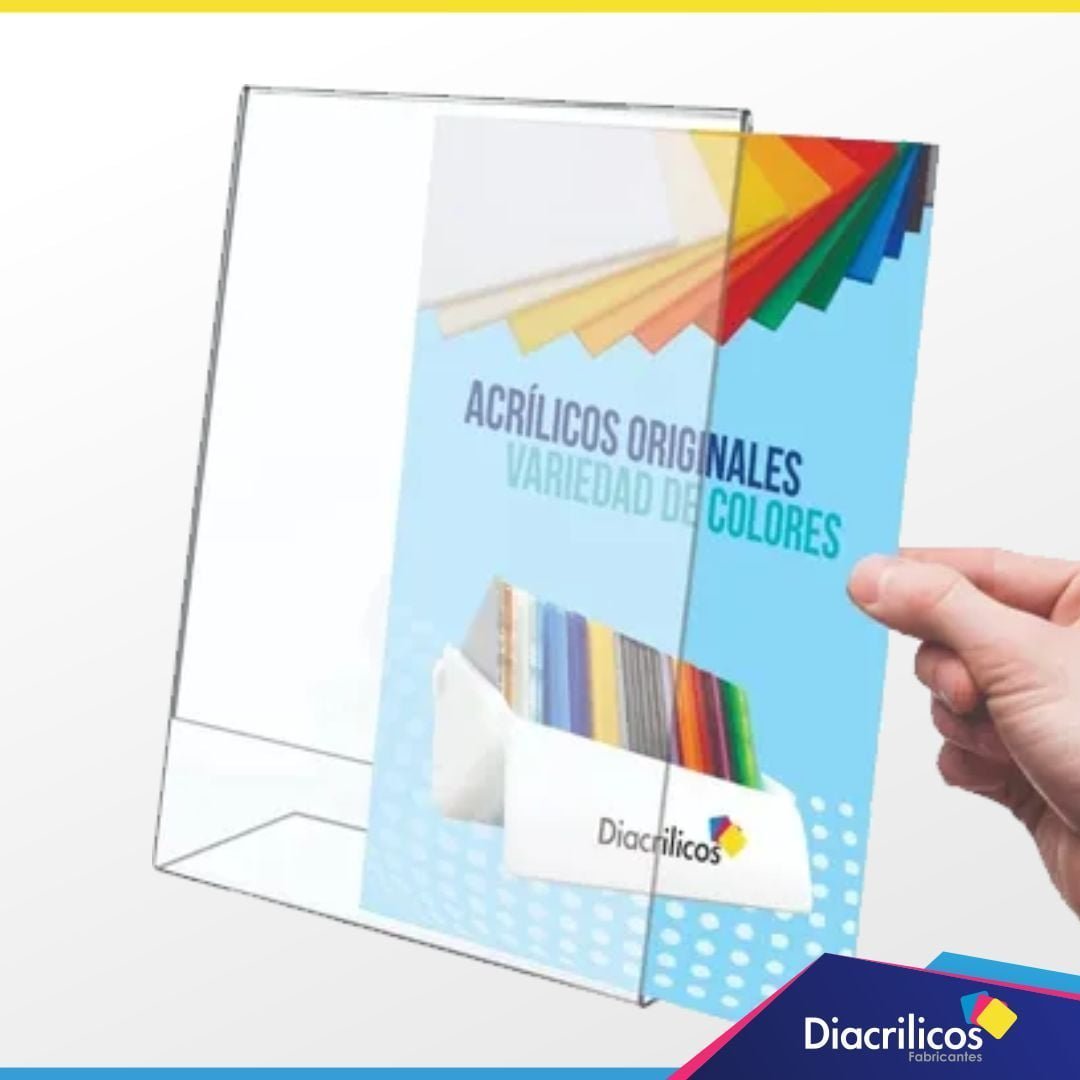 Portamenú Inclinado en acrílico