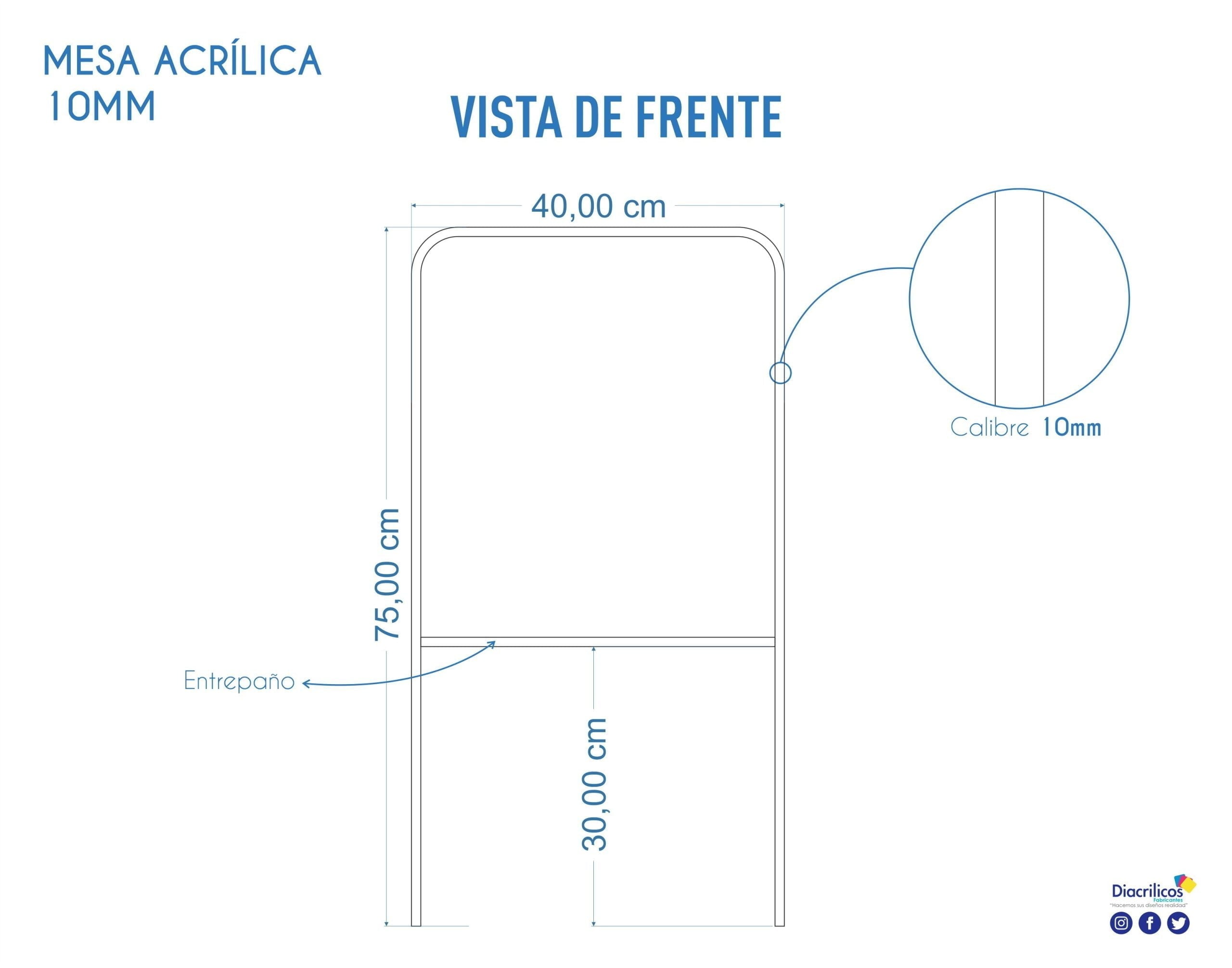 Mesa Acrílica Para Sala de Estar