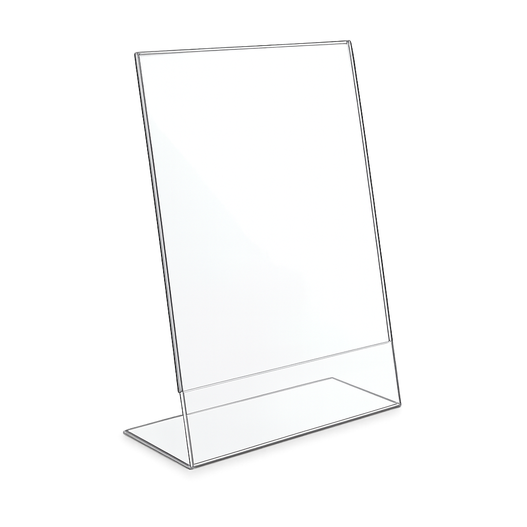 Portamenú Inclinado en acrílico