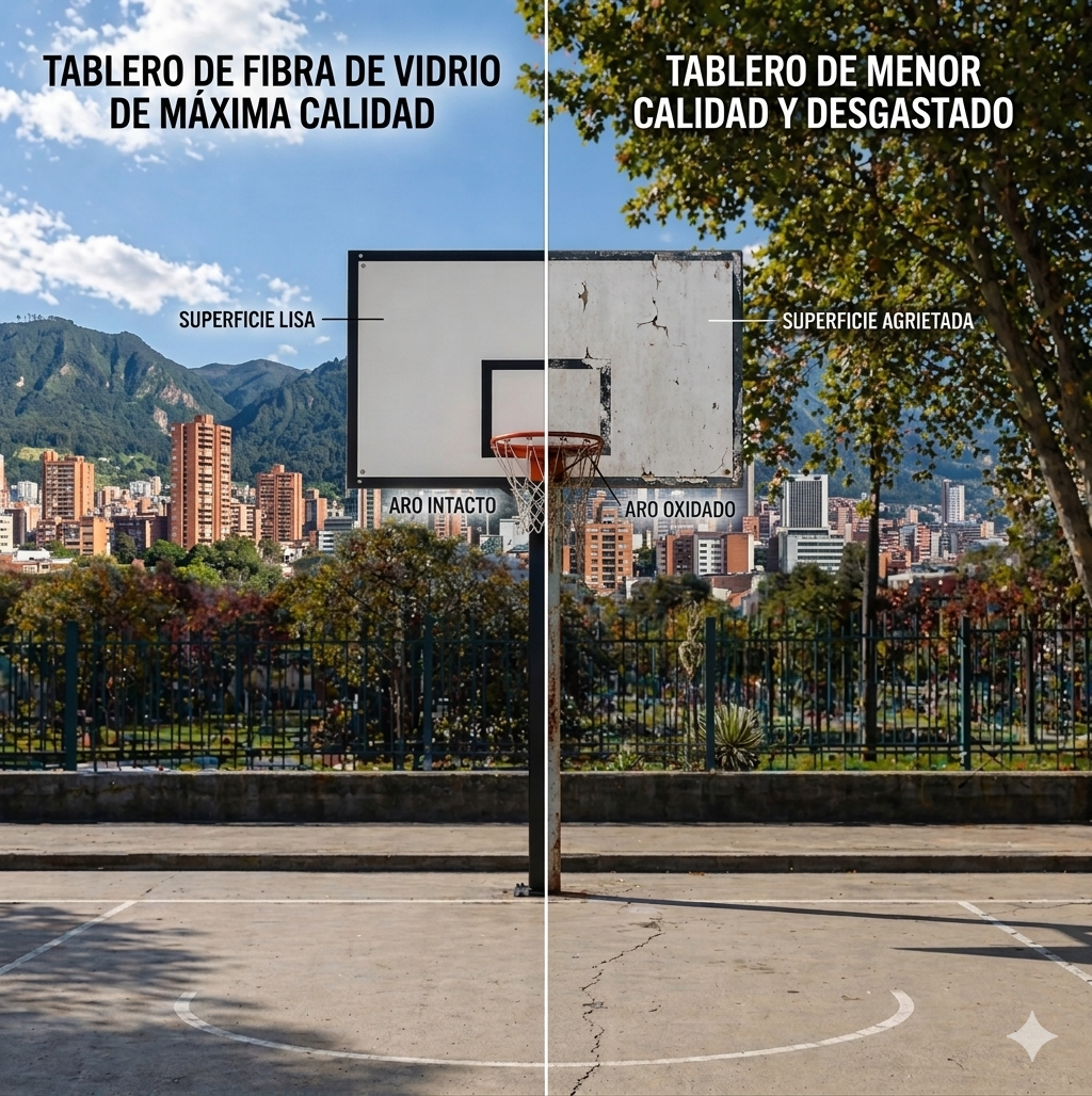 Tablero de Baloncesto en fibra de vidrio