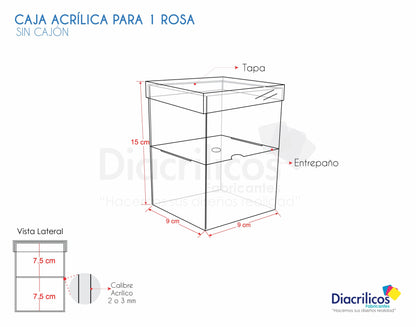Caja para 1 Rosa