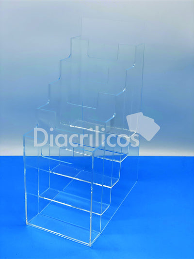 Portabrochure en acrílico cristal
