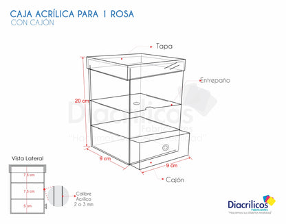Caja para 1 Rosa
