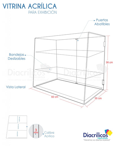 Vitrina en Acrílico Cristal   