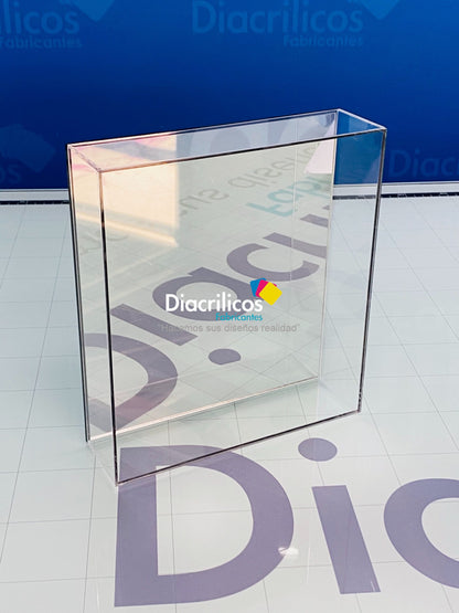 Tapa Maqueta Acrílica Piso Espejo Plata