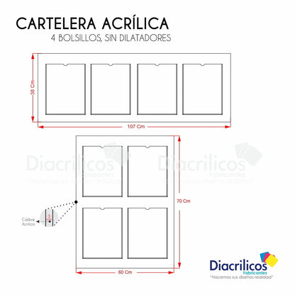 Cartelera con Bolsillos