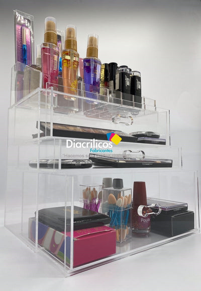 Organizador en acrílico para maquillaje