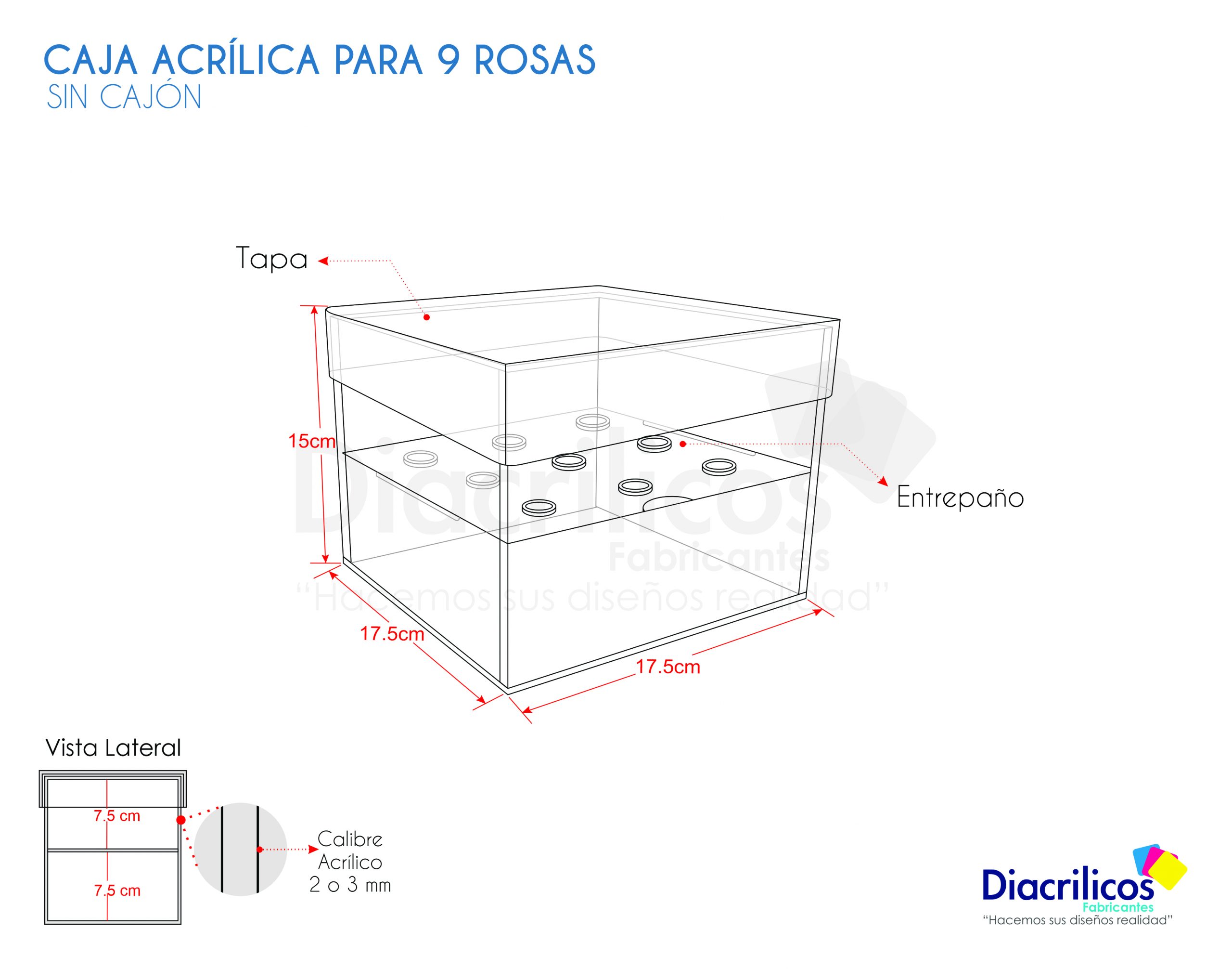 Caja para 9 rosas