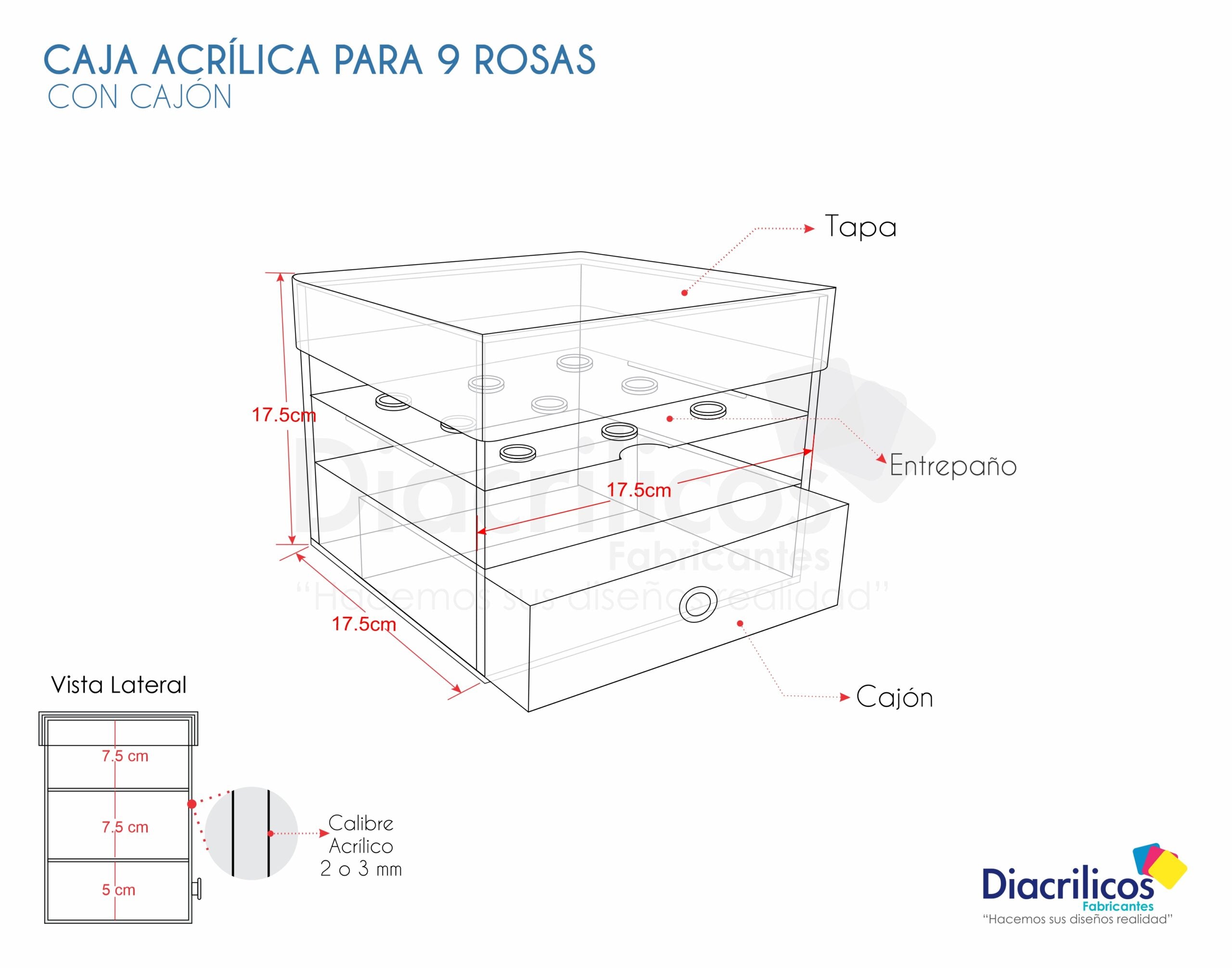 Caja para 9 rosas