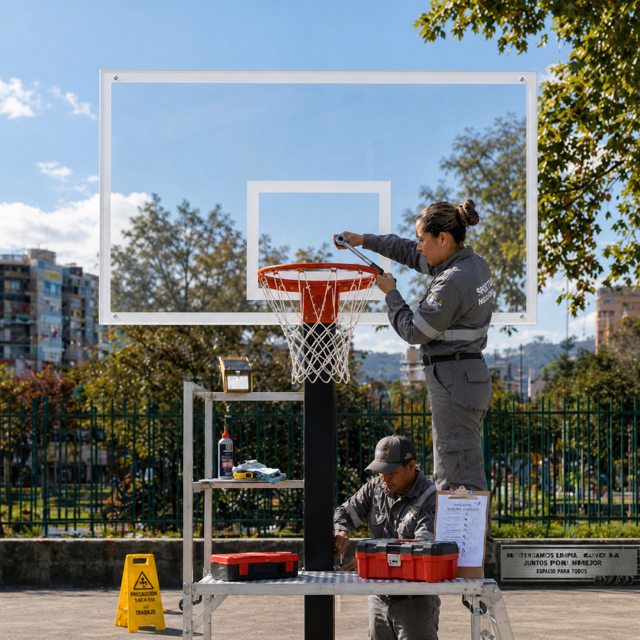 Tablero de Baloncesto en acrílico