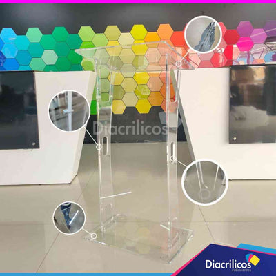 Atril en acrílico cristal personalizado