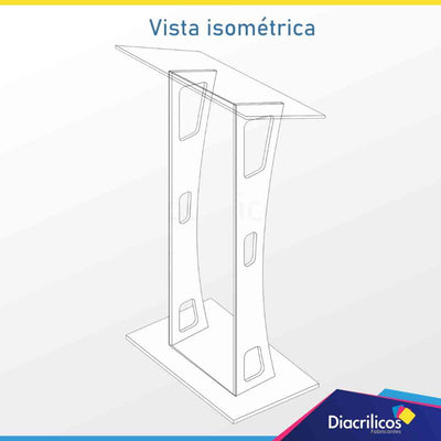 Atril en acrílico cristal personalizado
