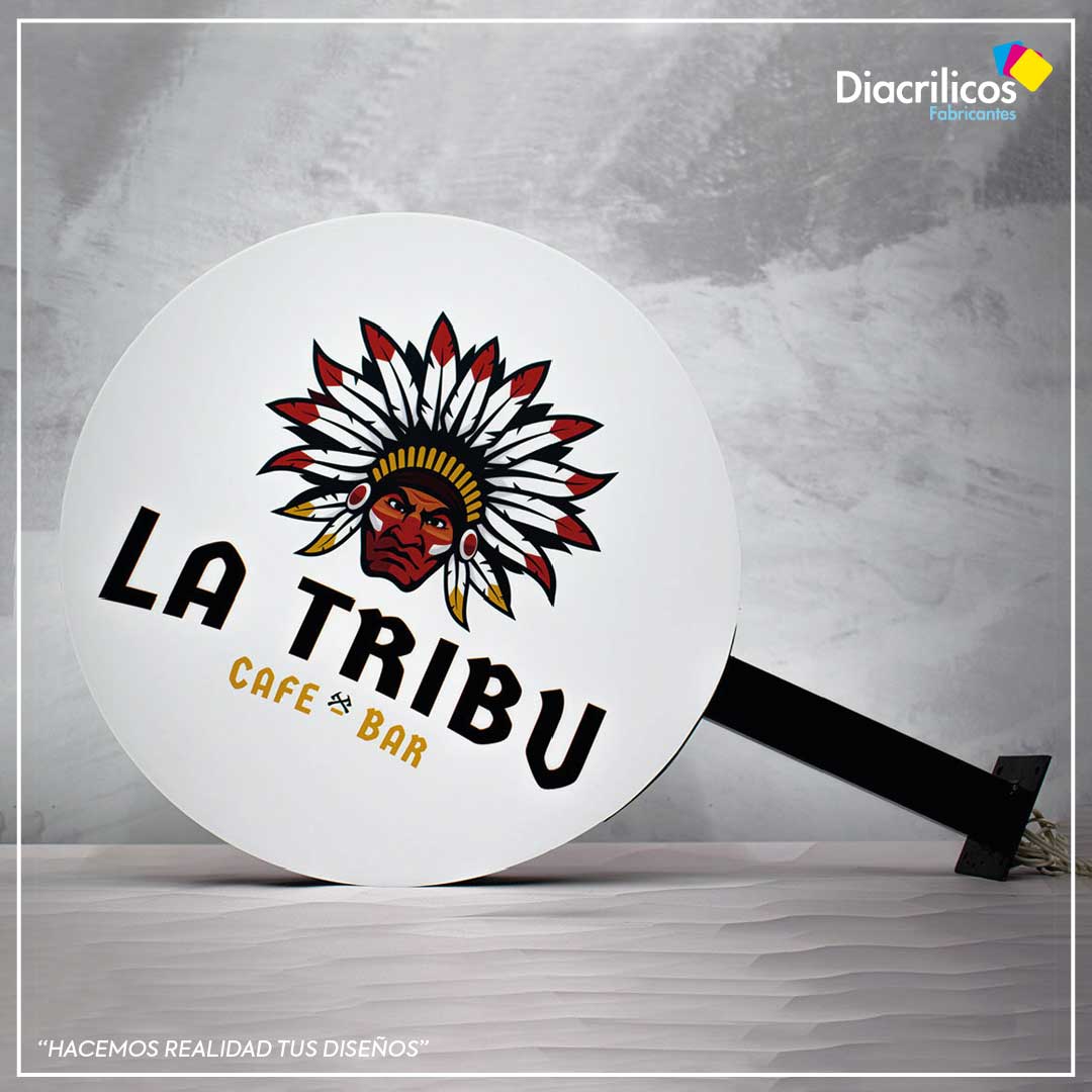 Avisos redondo doble cara para pared