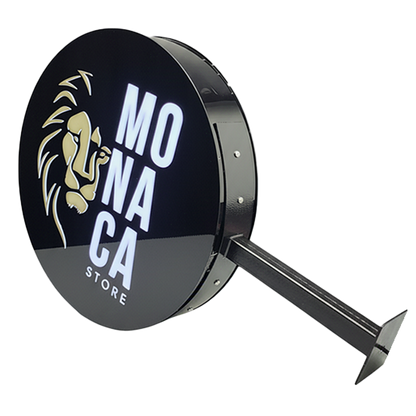 Avisos redondos doble cara para pared