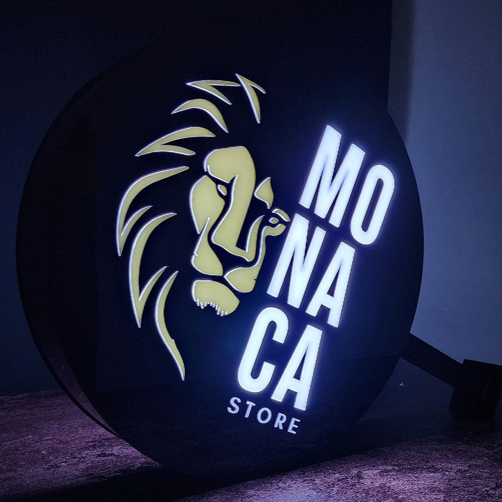 Avisos redondos doble cara para pared