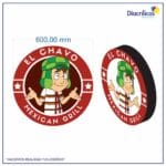 Aviso de diámetro premium de una cara