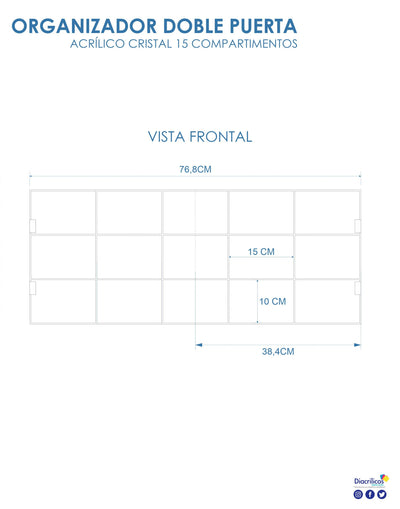 Vitrina en acrílico para exhibición