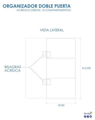 Vitrina en acrílico para exhibición