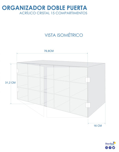 Vitrina en acrílico para exhibición