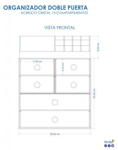 Organizador en acrílico multifuncional
