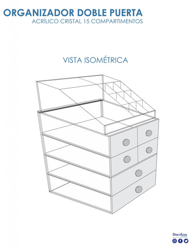 Organizador en acrílico multifuncional