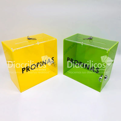 Buzón en acrílico para propinas
