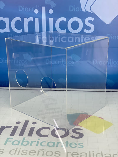 caja en acrílico para protección médica
