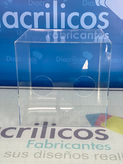 caja en acrílico para protección médica