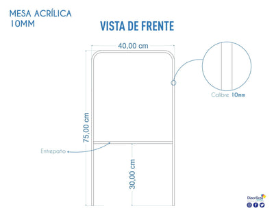 Mesa Acrílica Para Sala de Estar