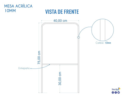 Mesa Acrílica Para Sala de Estar