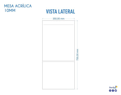 Mesa Acrílica Para Sala de Estar