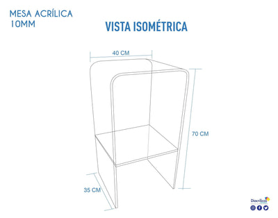 Mesa Acrílica Para Sala de Estar