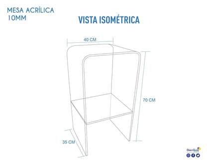 Mesa Acrílica Para Sala de Estar