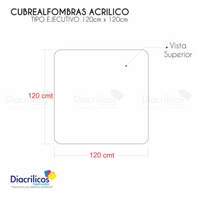 Cubre alfombra en Acrílico cristal