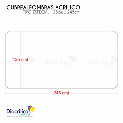 Cubre alfombra en Acrílico cristal