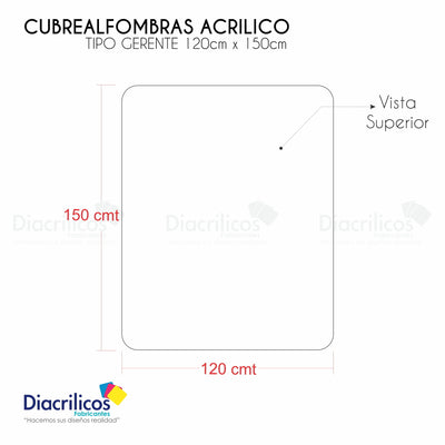 Cubre alfombra en Acrílico cristal