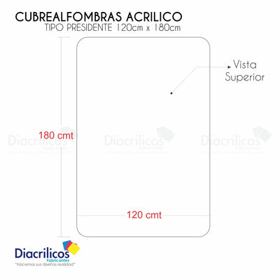 Cubre alfombra en Acrílico cristal