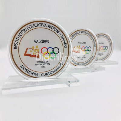 Trofeo en acrílico Redondo Pequeño